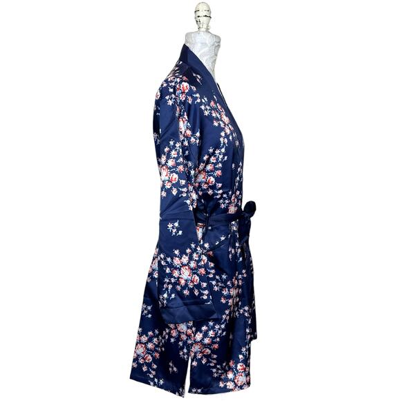 Morgan Lane X Fab Fit Fun The Allie Floral Tie Front Robe Women Small Medium NWT - Picture 4 of 7